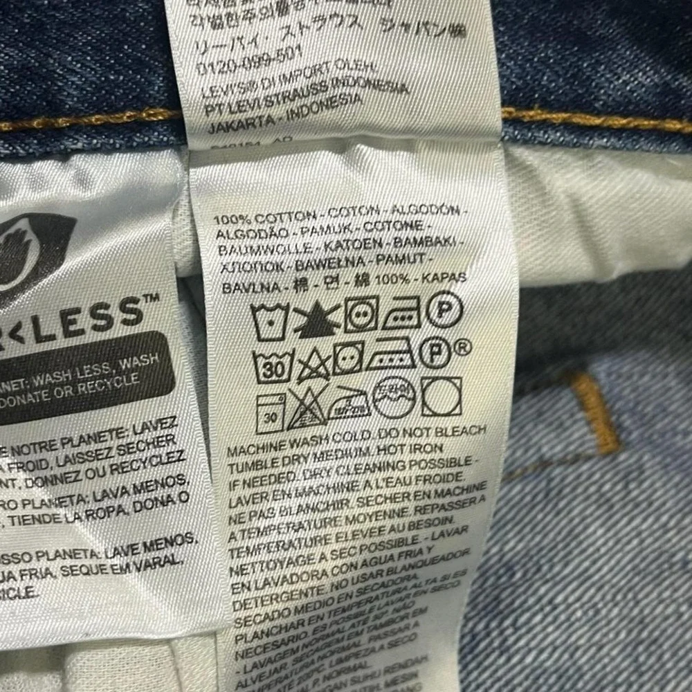Levi's 501 Button‎ Fly Jeans Mens 32x29 Blue Faded Straight Leg Denim